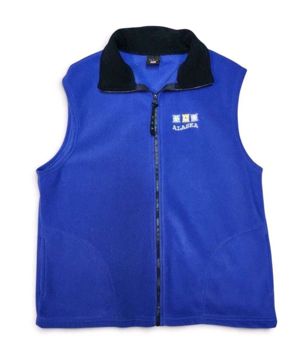 Polar “Alaska 49th State” USA Women's Size Large L Purple Zip Front Fleece Vest